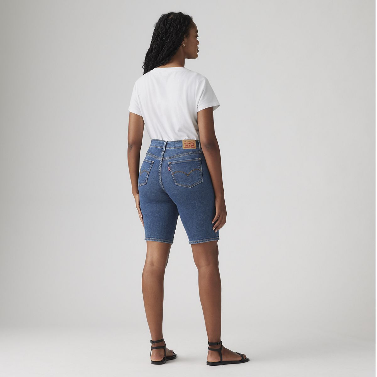 Shaping Bermuda Women's Shorts — Clever Girl Short - Dark Wash