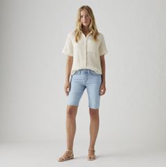 Shaping Bermuda Women's Shorts — Double Duty Short - Light Wash 2