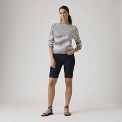 Shaping Bermuda Women's Shorts — Darkest Sky - Dark Wash 1