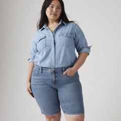 Shaping Bermuda Women's Shorts (Plus Size) — Camp Denim Short Plu - Medium Wash 5