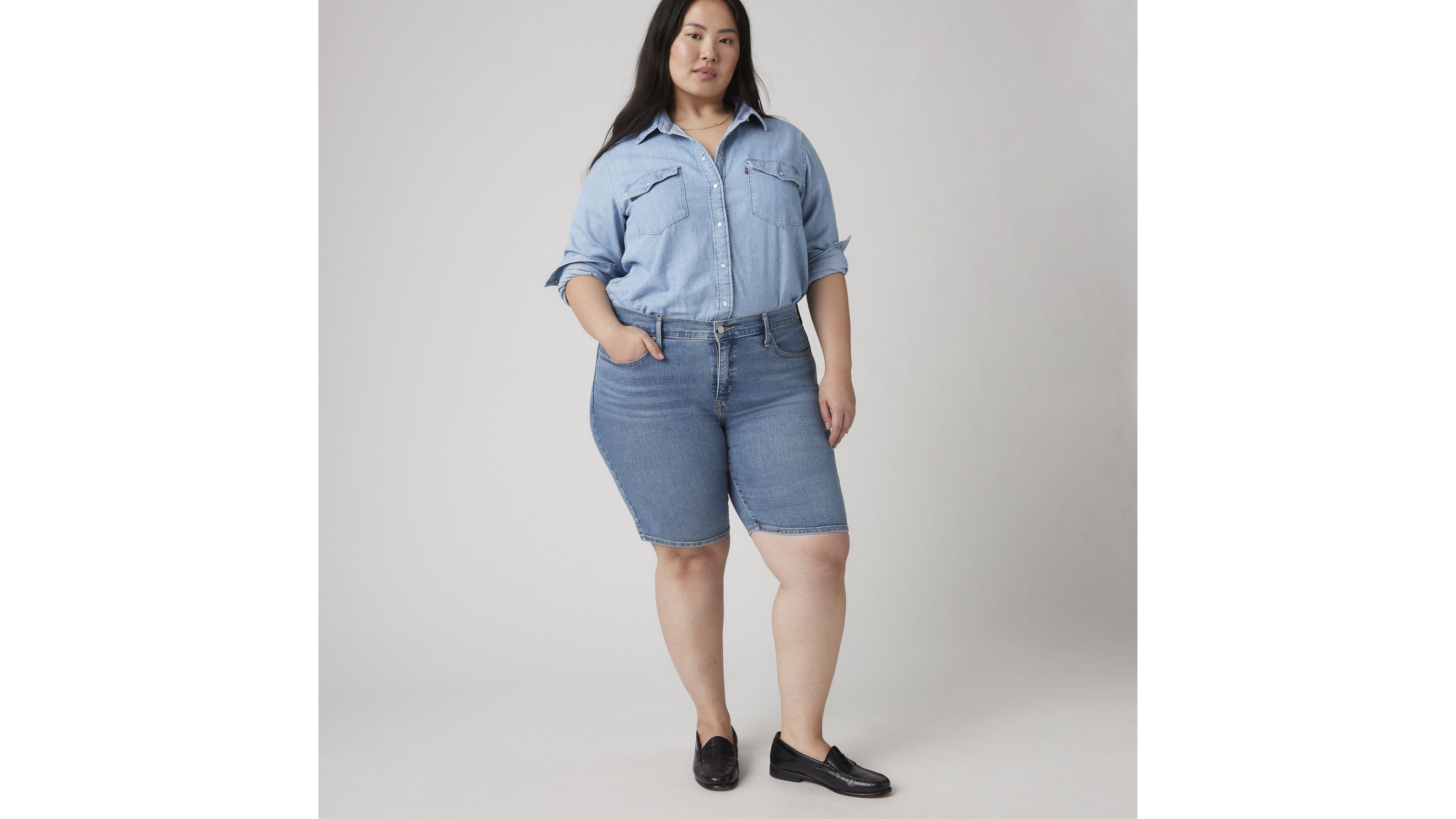 Shaping Bermuda Women's Shorts (Plus Size) 1