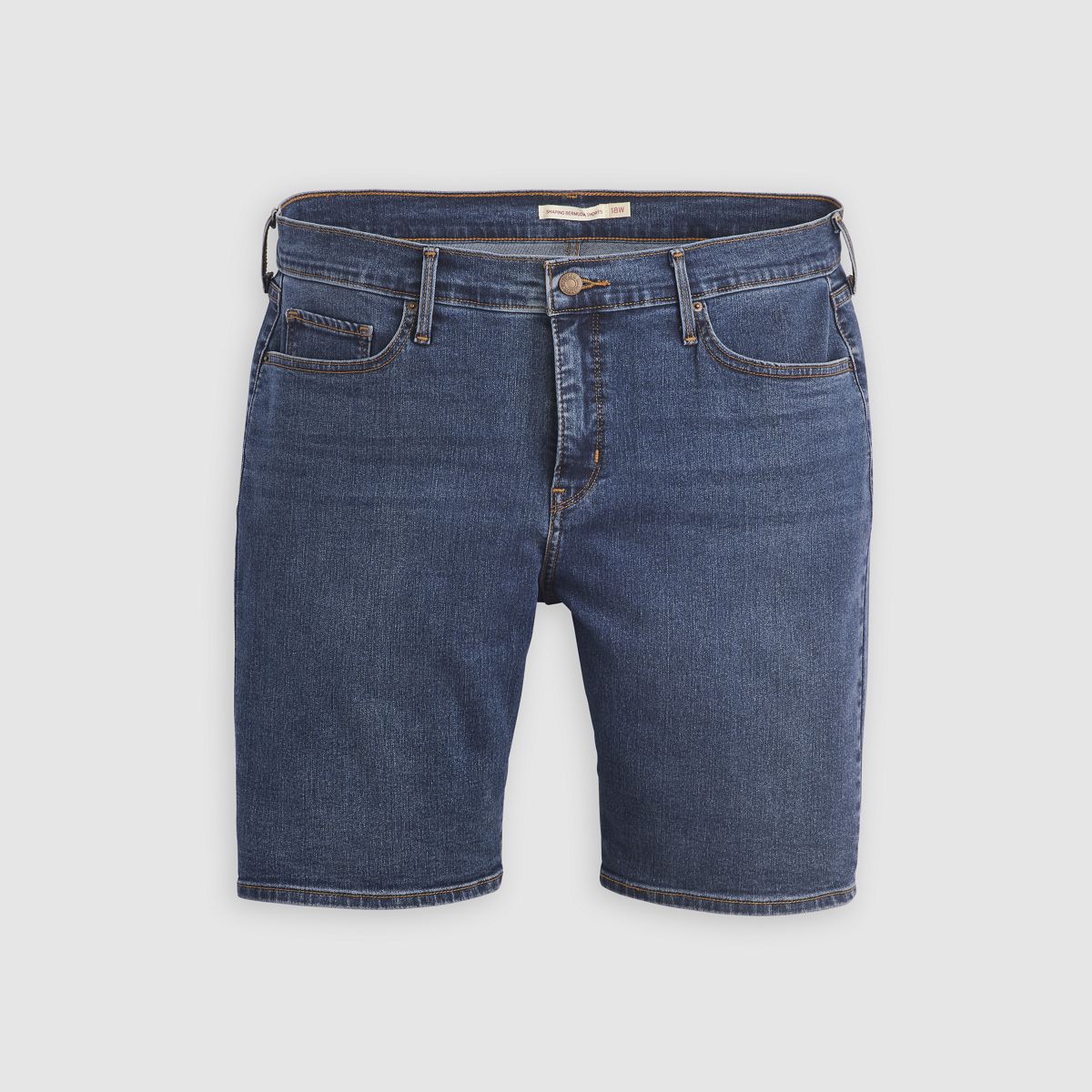 Shaping Bermuda Shorts (Plus Size) — Clever Girl Short Plus - Dark Wash