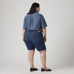 Shaping Bermuda Shorts (Plus Size) — Clever Girl Short Plus - Dark Wash 4