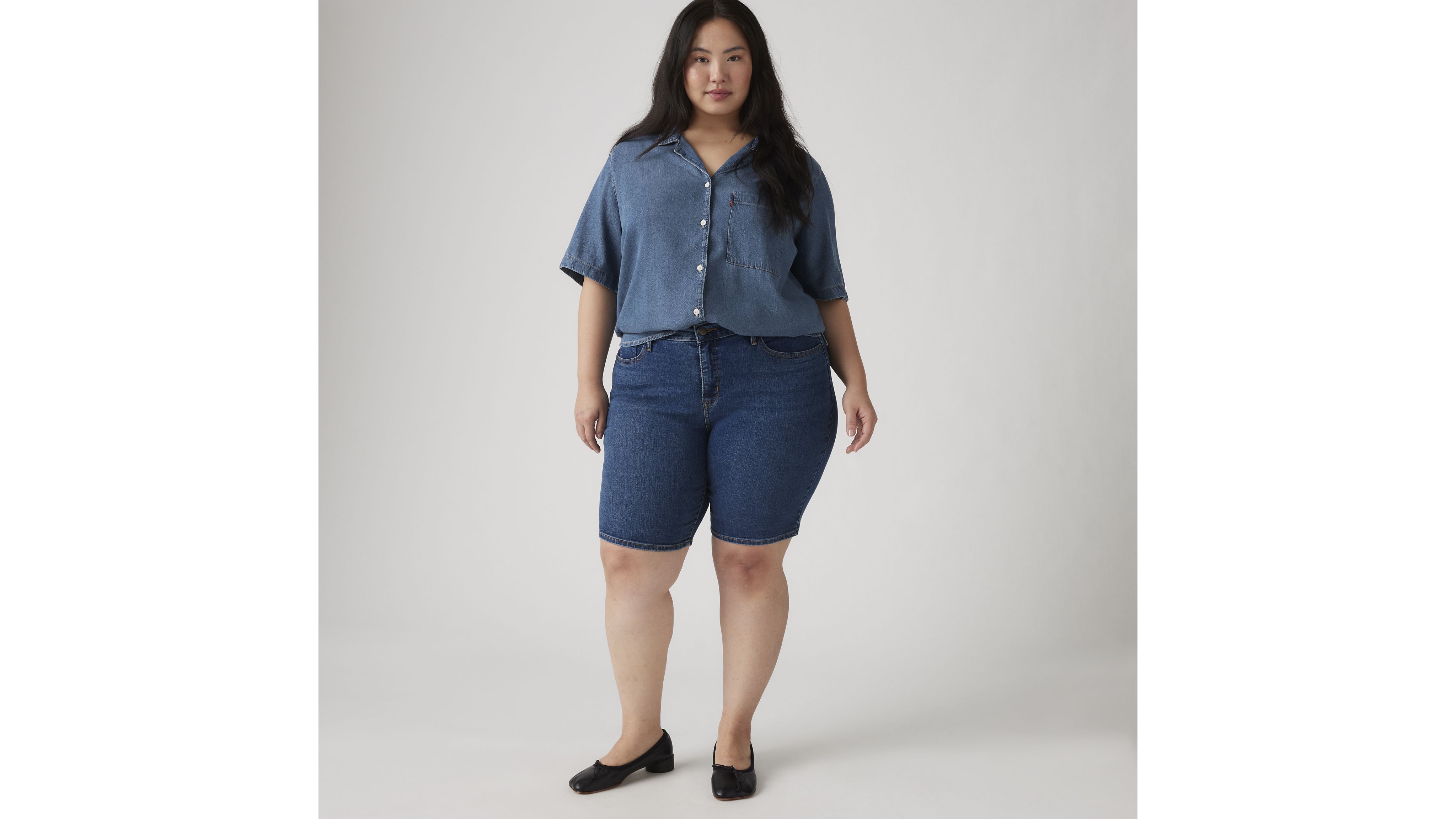 Shaping Bermuda Women's Shorts (Plus Size) 1