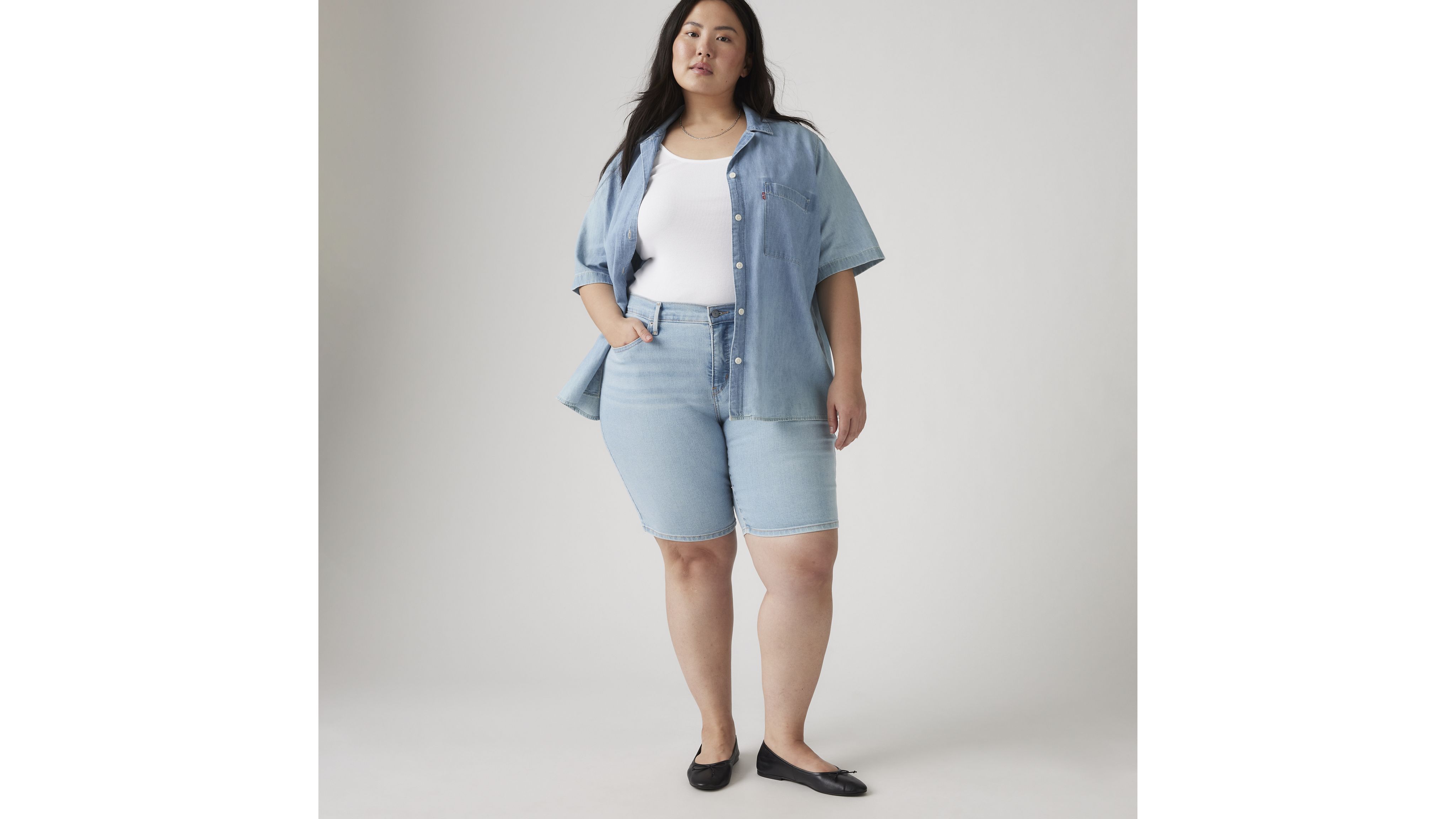 Shaping Bermuda Women's Shorts (Plus Size) 1