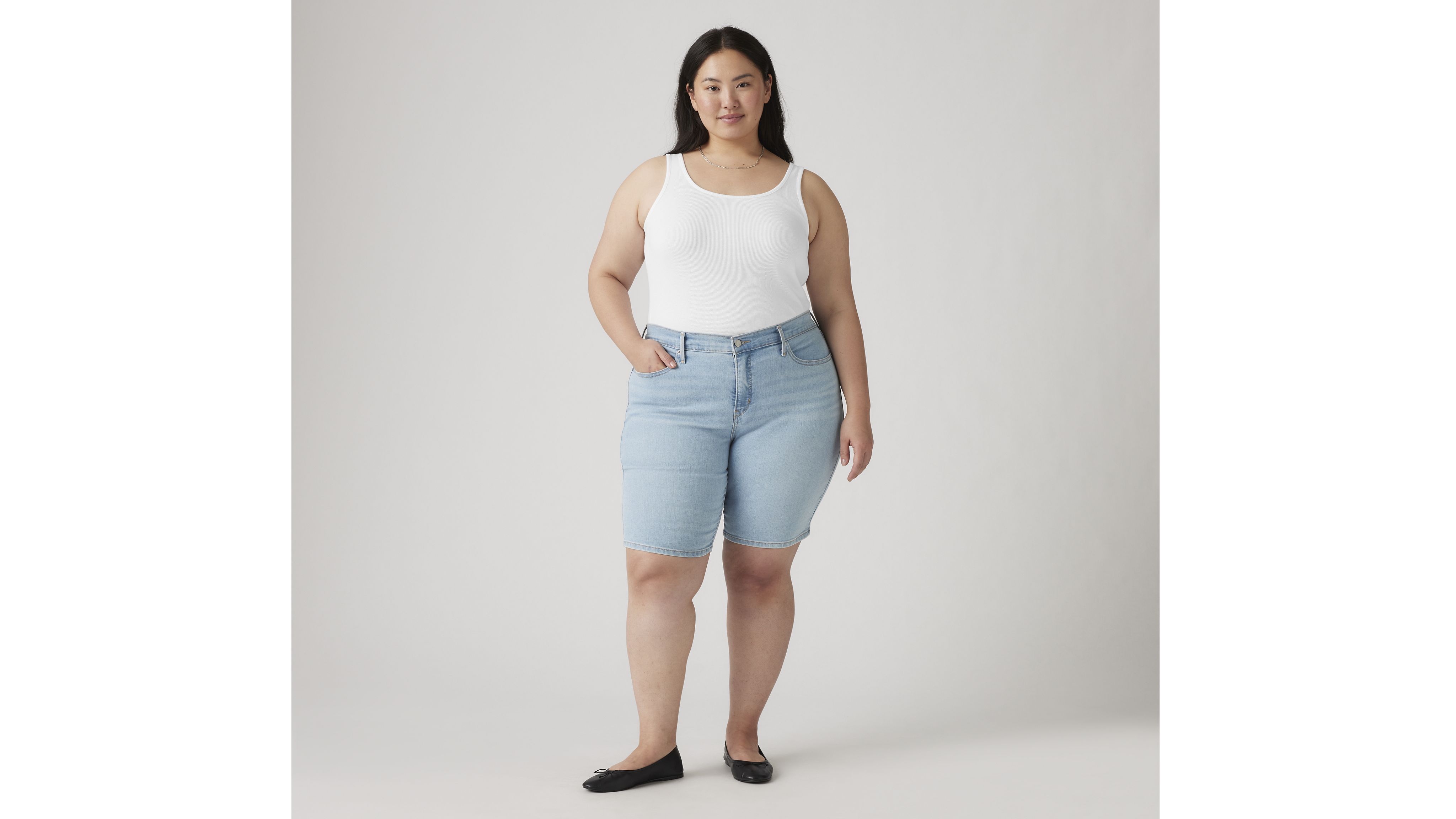 Shaping Bermuda Women's Shorts (Plus Size) 1