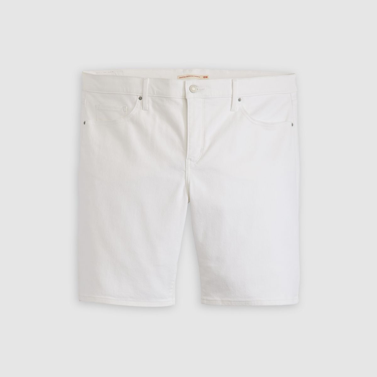 Shaping Bermuda Women's Shorts (Plus Size) — Chalk White