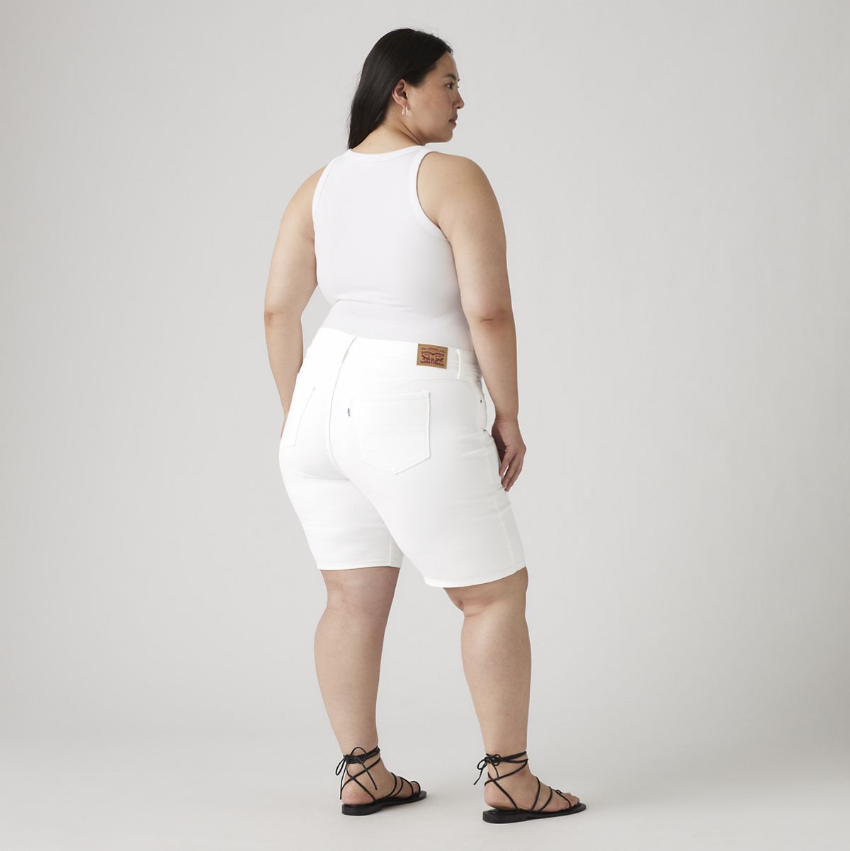 Shaping Bermuda Women's Shorts (Plus Size) — Chalk White