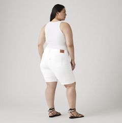 Shaping Bermuda Women's Shorts (Plus Size) — Chalk White 4