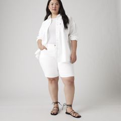 Shaping Bermuda Women's Shorts (Plus Size) — Chalk White 1