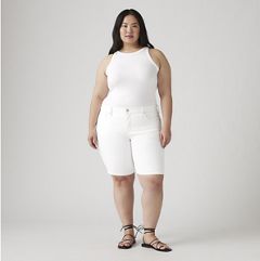 Shaping Bermuda Women's Shorts (Plus Size) — Chalk White 2