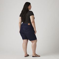Shaping Bermuda Women's Shorts (Plus Size) — Darkest Sky - Dark Wash 4