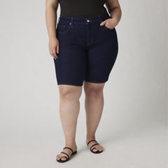 Shaping Bermuda Women's Shorts (Plus Size) — Darkest Sky - Dark Wash 5