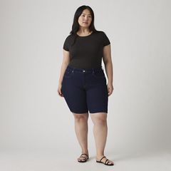 Shaping Bermuda Women's Shorts (Plus Size) — Darkest Sky - Dark Wash 2
