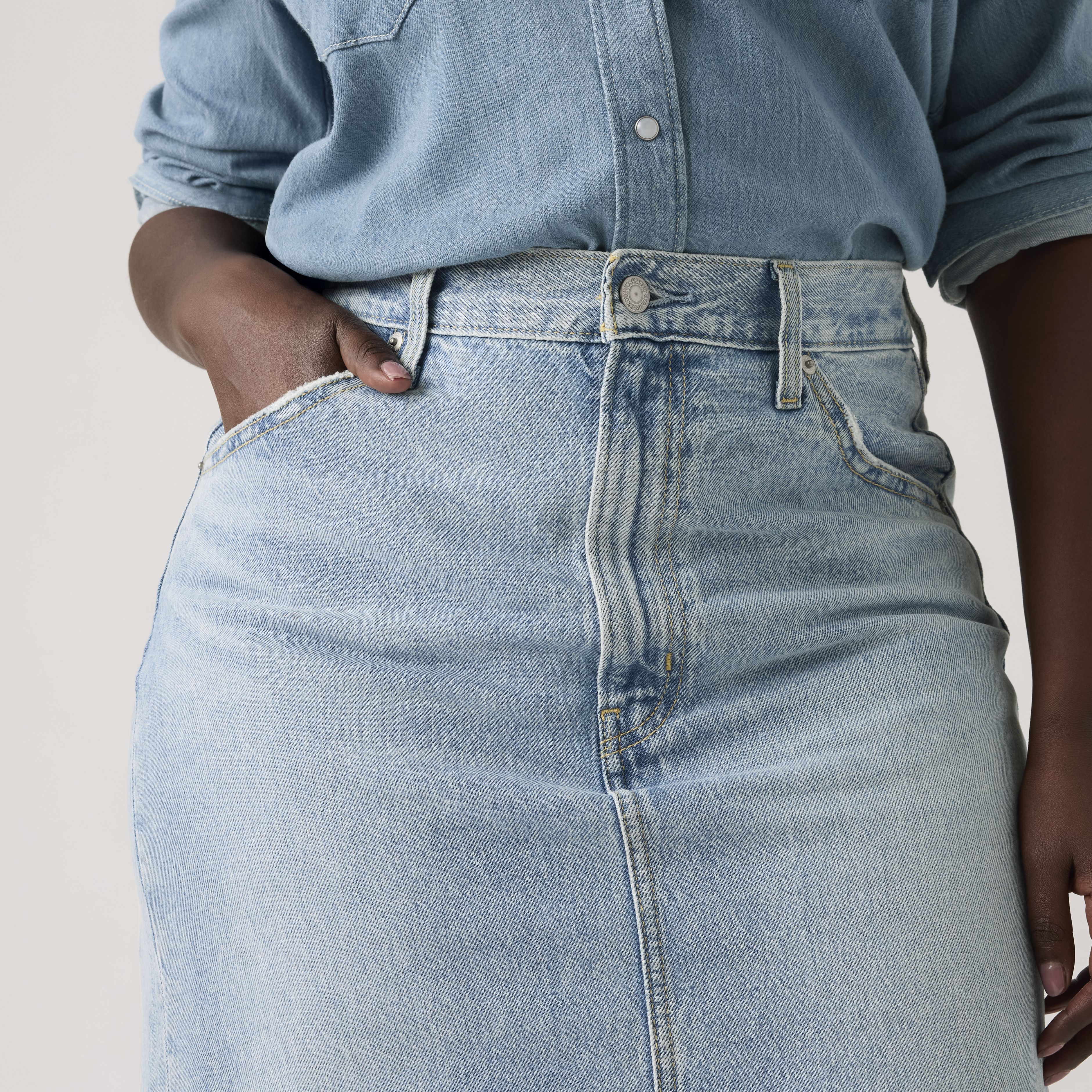 High Rise Slit Skirt