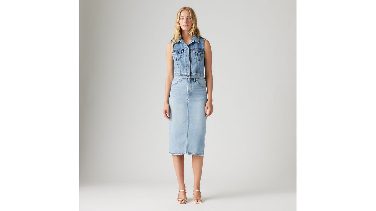 Falda con abertura de tiro alto 4