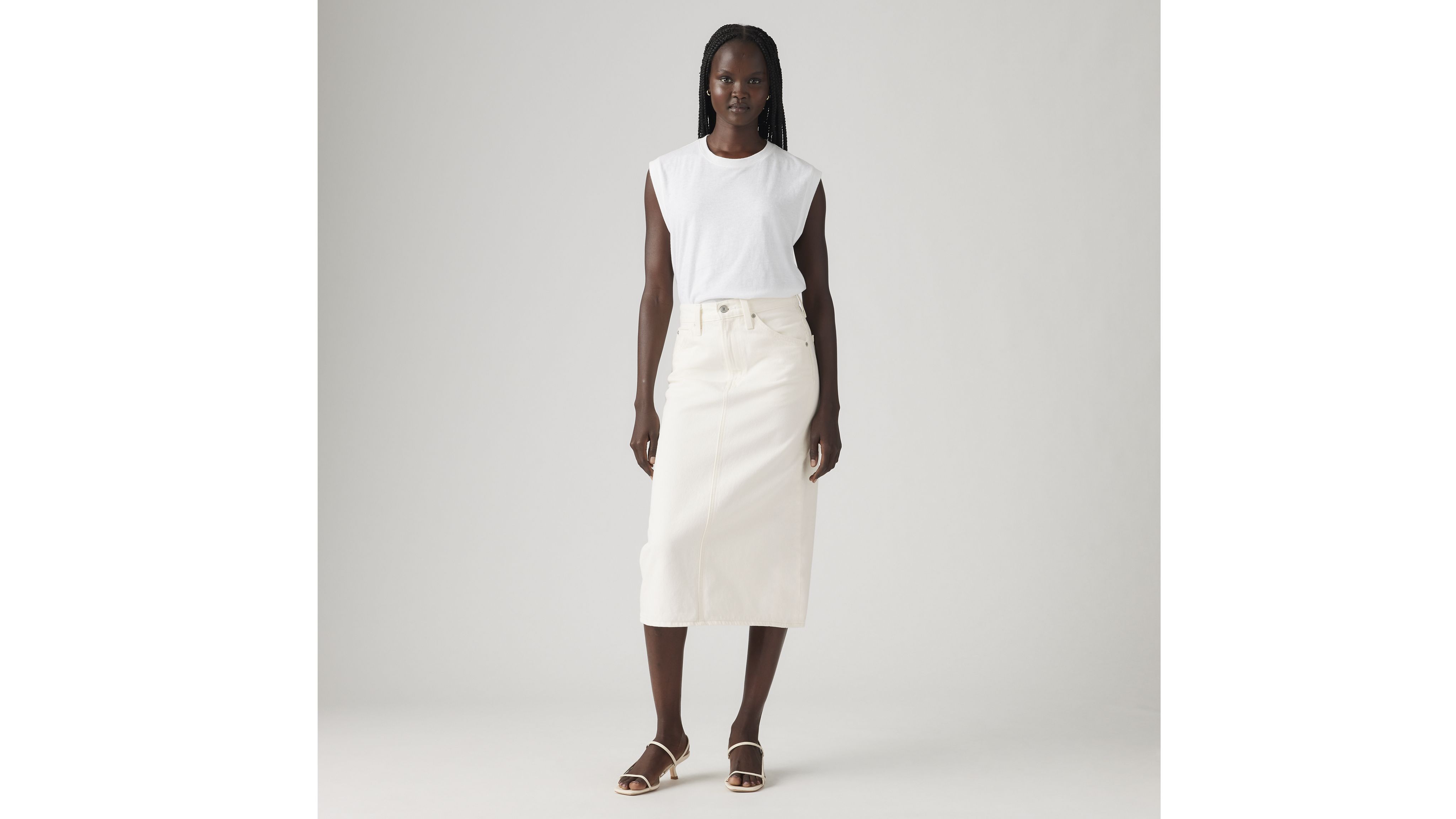 High Rise Slit Skirt 11