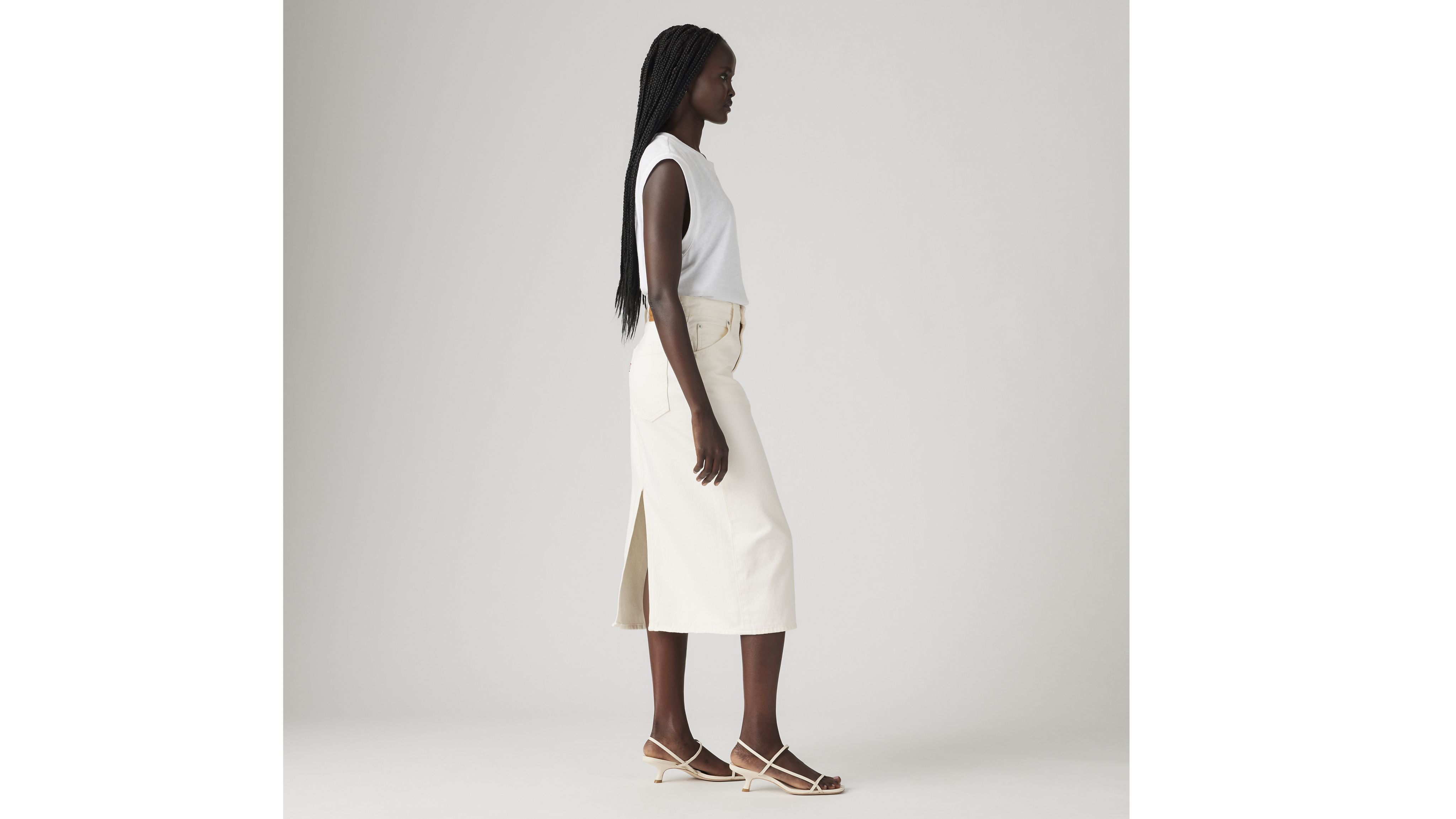 High Rise Slit Skirt 4