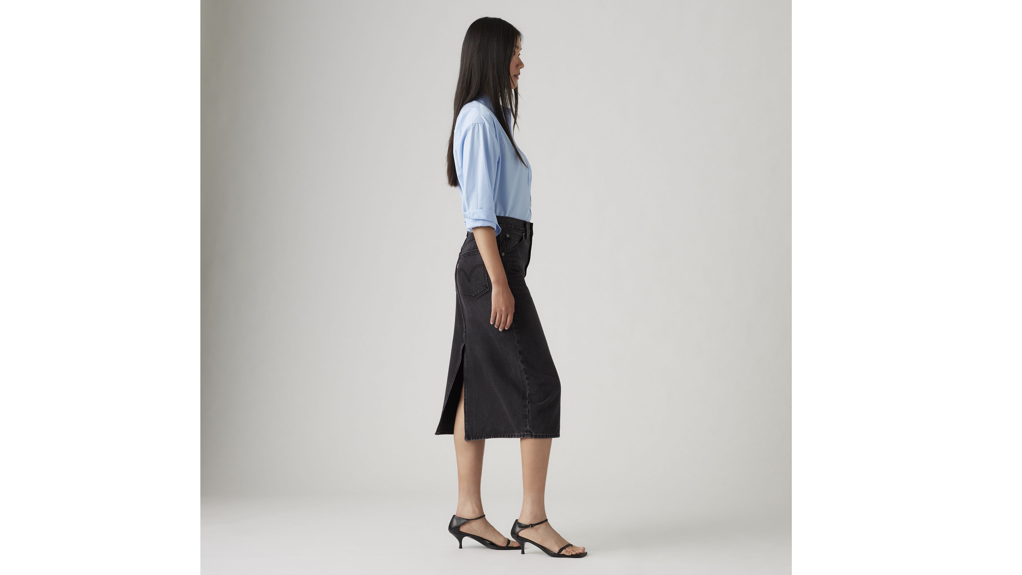 Spódnica z wysokim stanem i rozcięciem 3