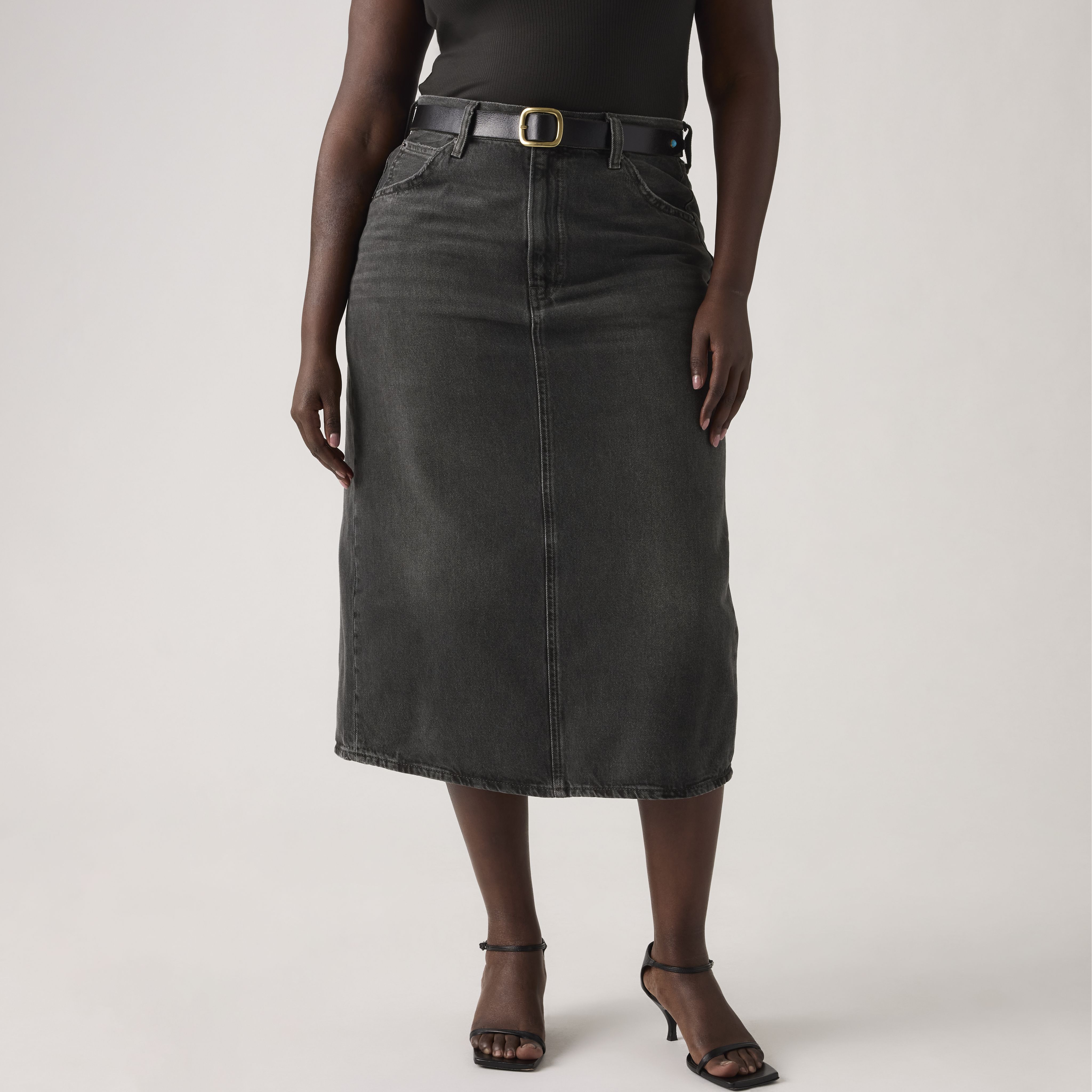 Jupe fendue taille haute 9