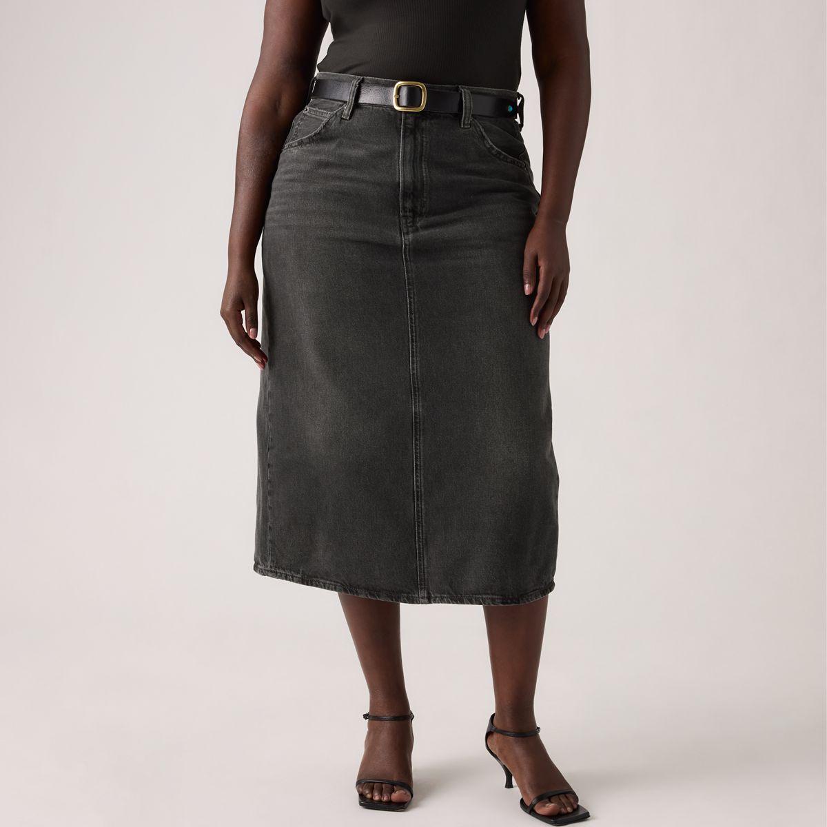 High Rise Slit Skirt — Wandering Spirit - Black
