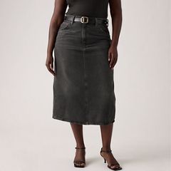 High Rise Slit Skirt — Wandering Spirit - Black 9