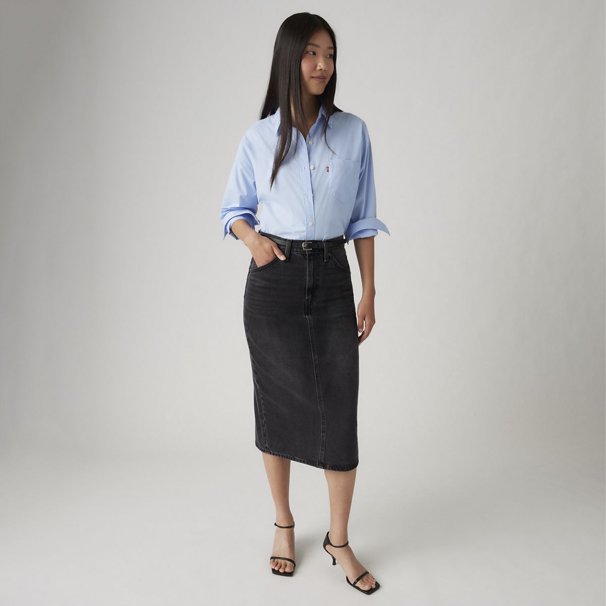 High Rise Slit Skirt — Wandering Spirit - Black
