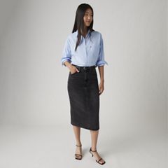 High Rise Slit Skirt — Wandering Spirit - Black 1