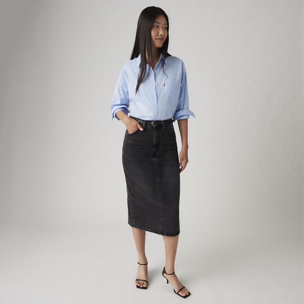 High Rise Slit Skirt — Wandering Spirit - Black