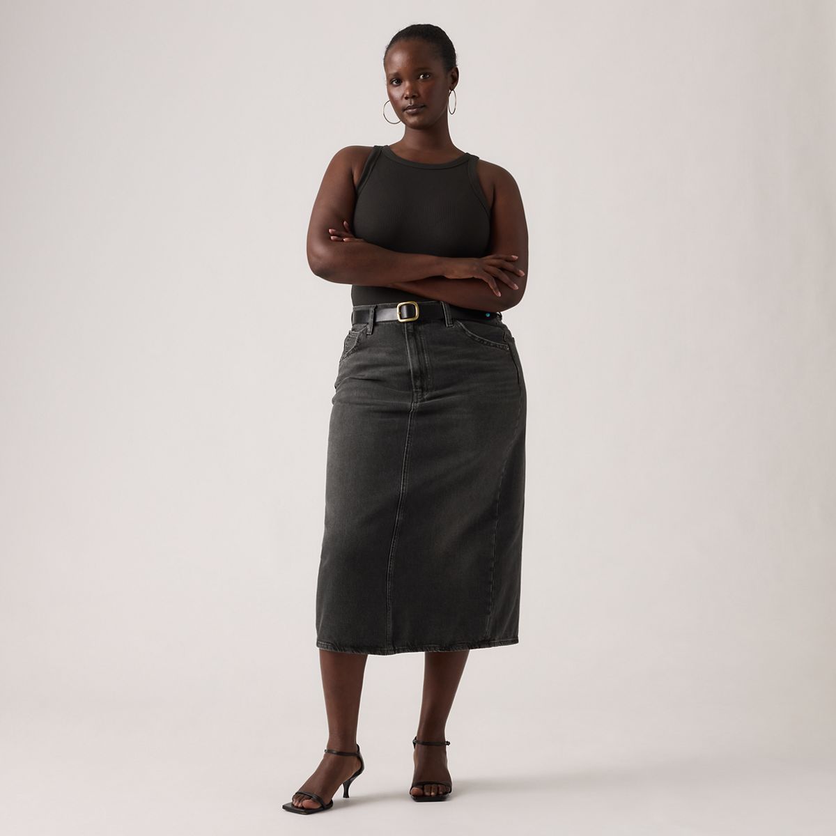 High Rise Slit Skirt — Wandering Spirit - Black