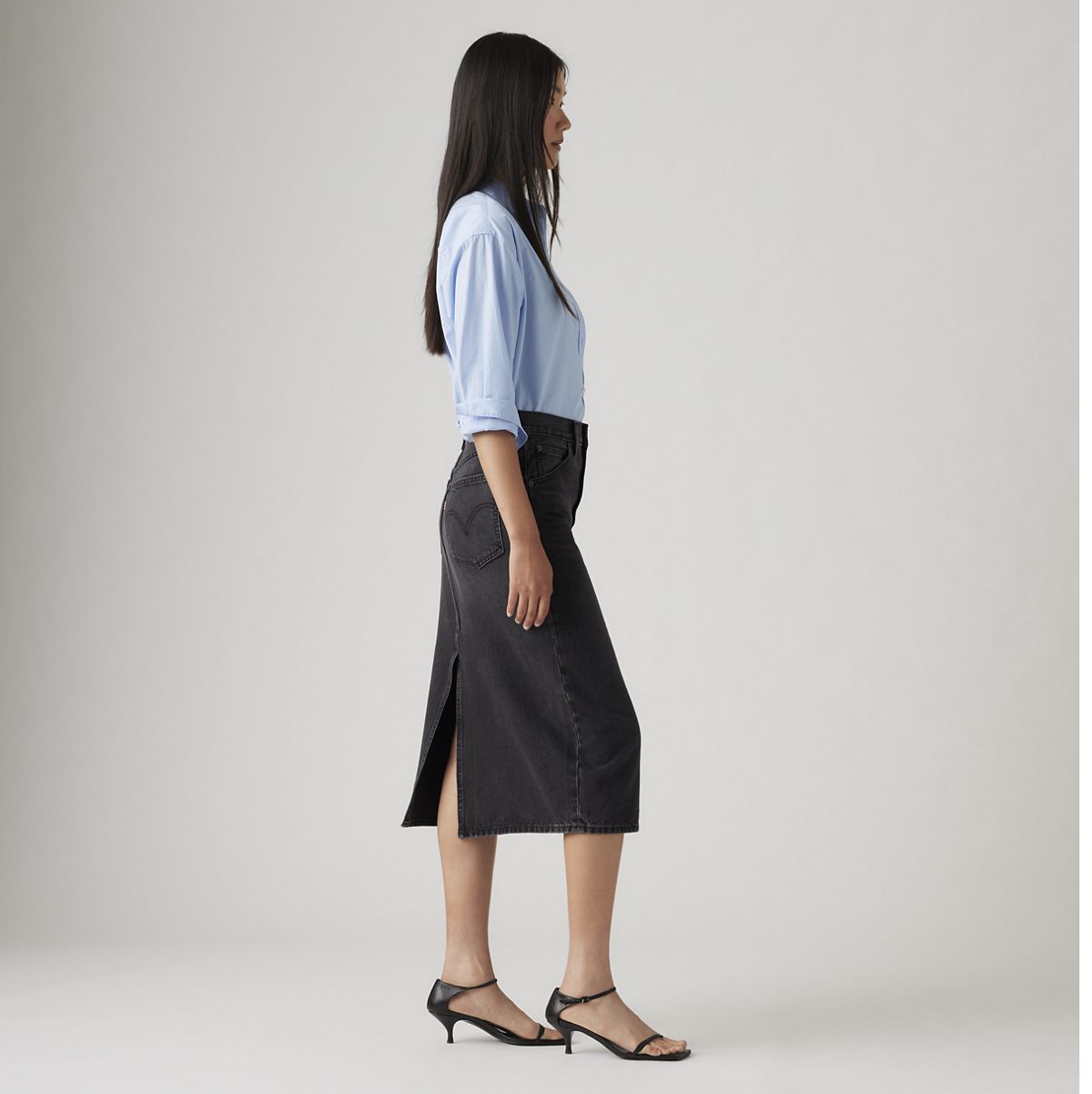 High Rise Slit Skirt — Wandering Spirit - Black