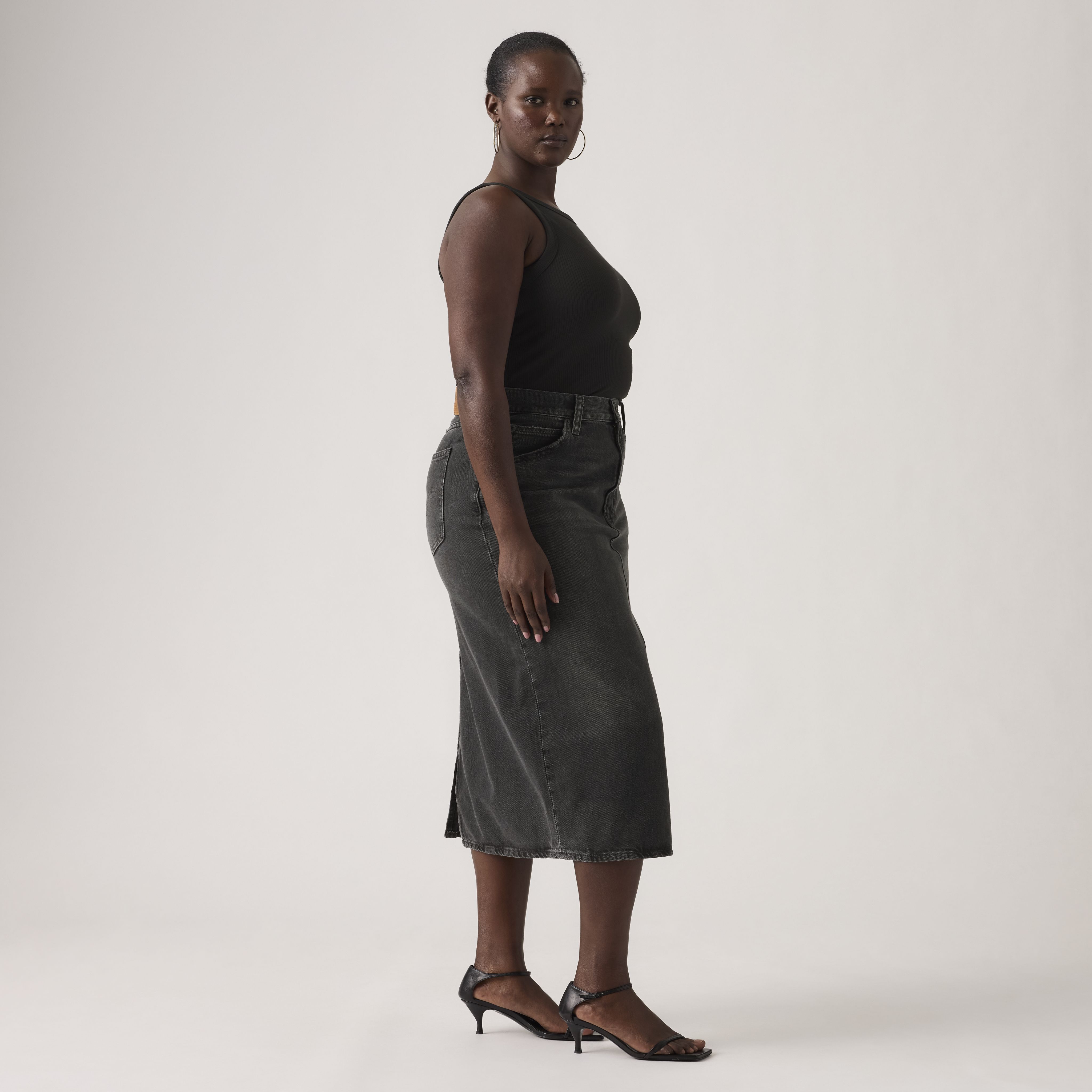 Jupe fendue taille haute 10