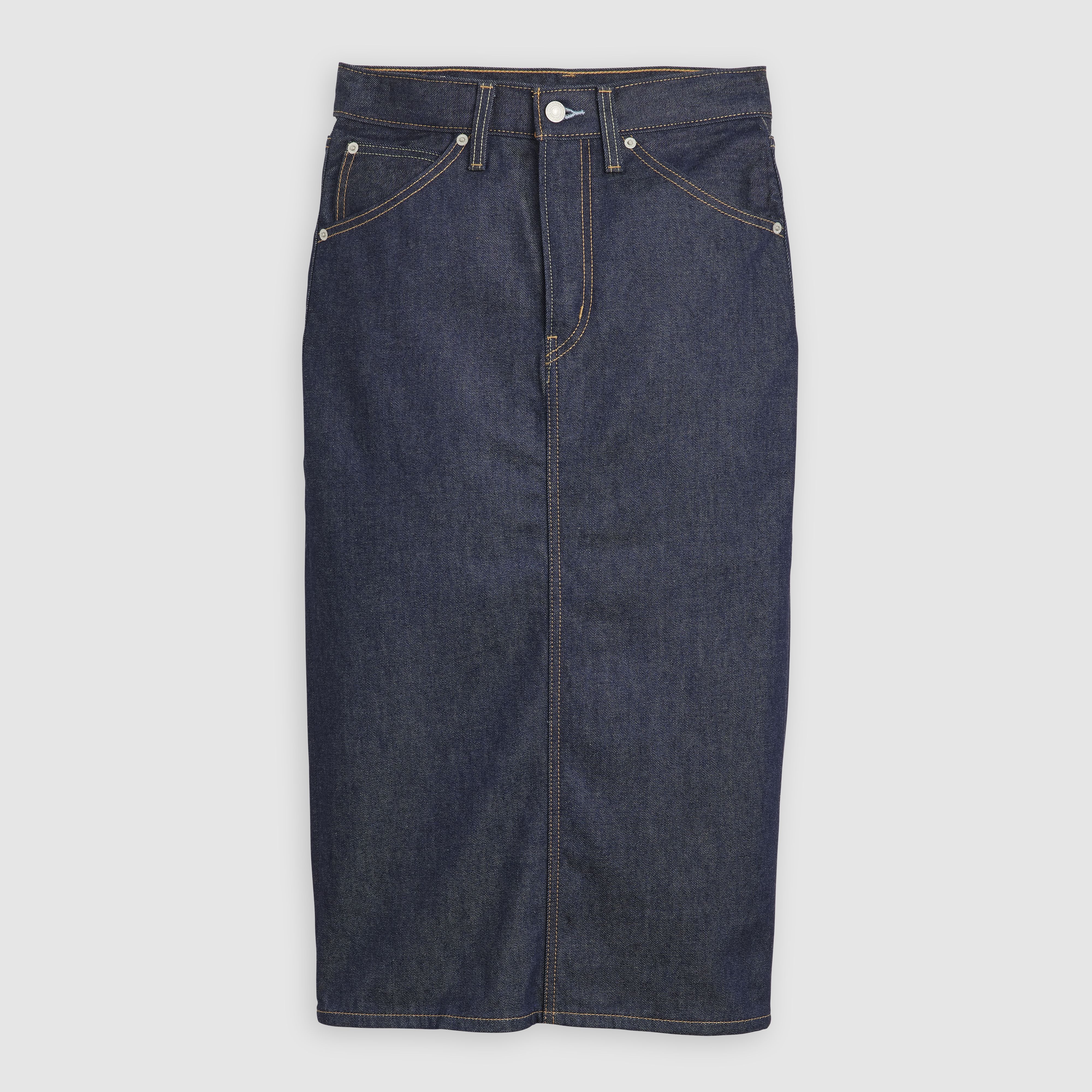 High Rise Back Slit Skirt 6