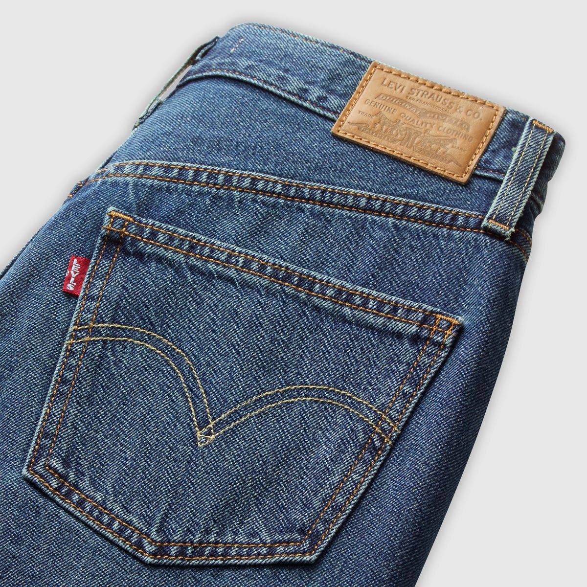 High Rise Slit Skirt — Review Time - Medium Wash