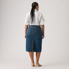 High Rise Slit Skirt — Review Time - Medium Wash 12
