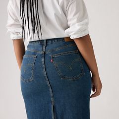High Rise Slit Skirt — Review Time - Medium Wash 13