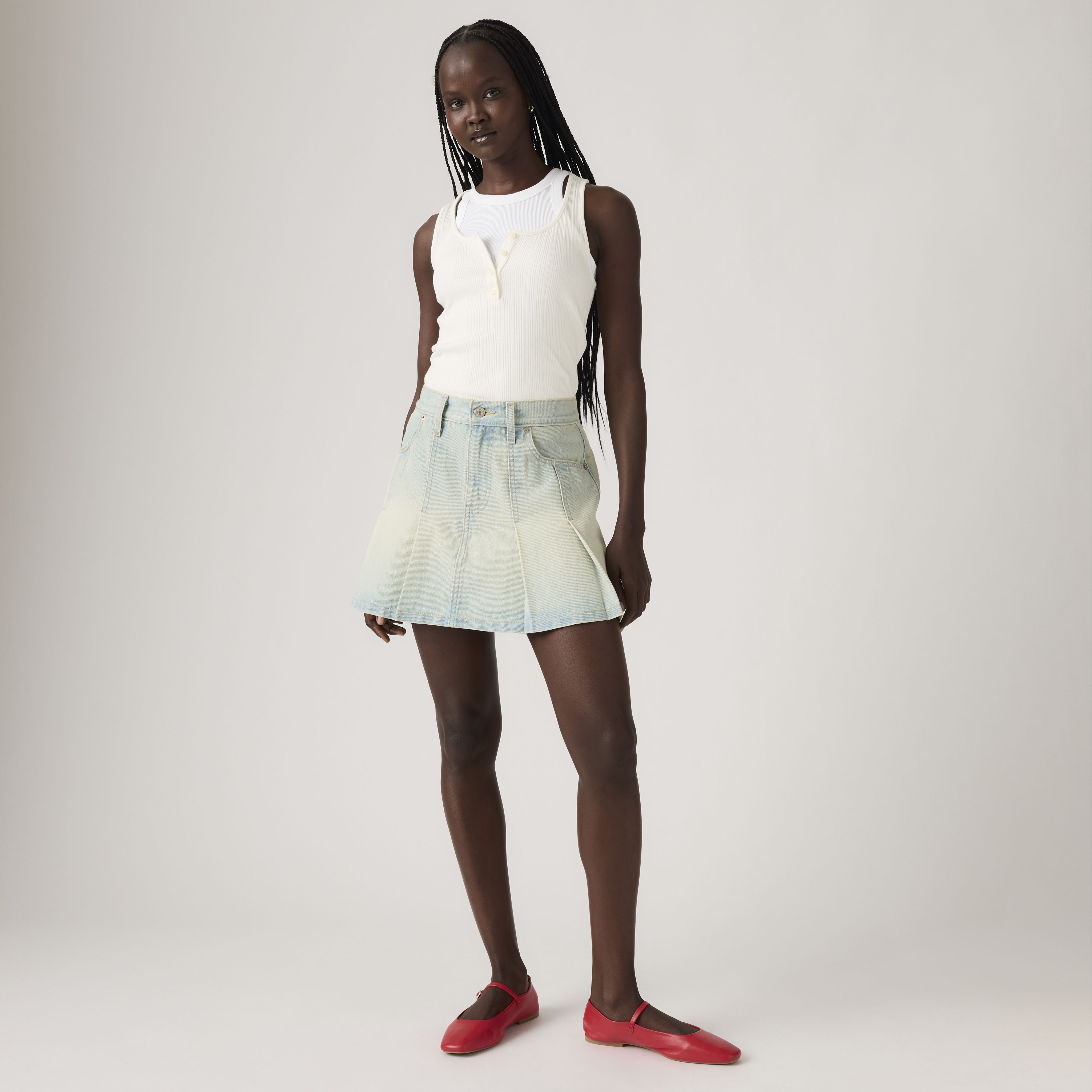 Pleated Mini Skirt 1