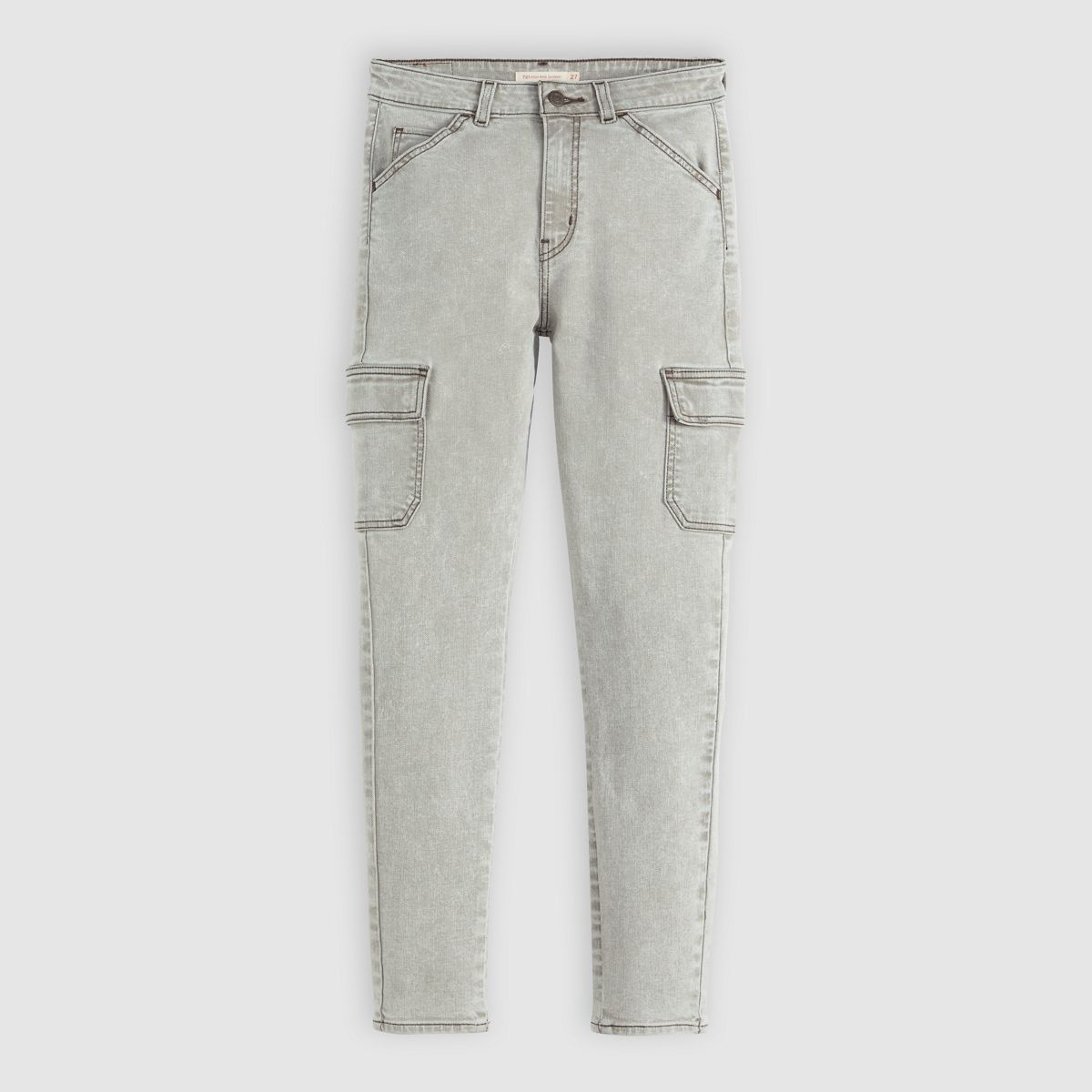 721 High Rise Skinny Cargo Women's Pants — Trerrain Of Thought - Grey
