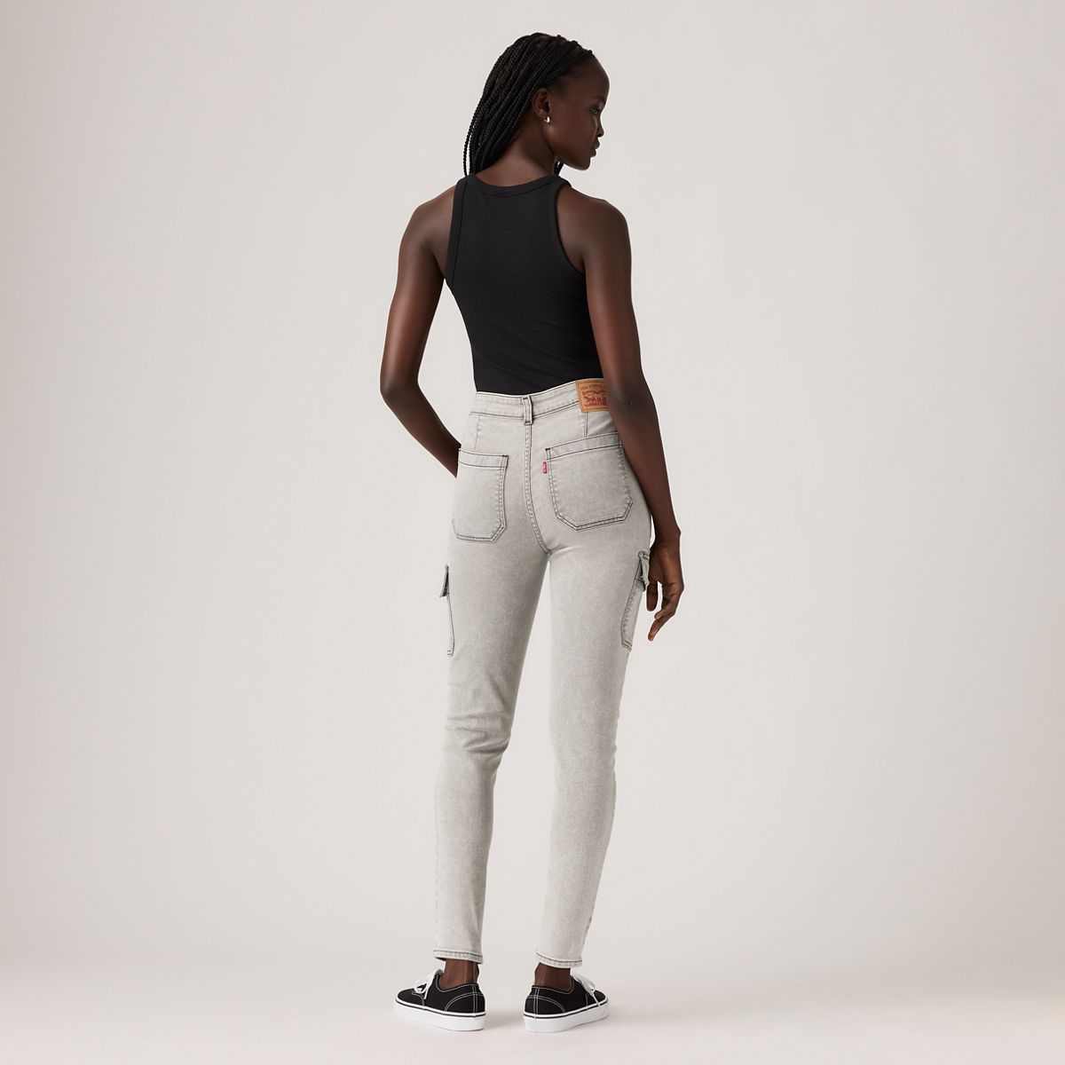 721 High Rise Skinny Cargo Women's Pants — Trerrain Of Thought - Grey