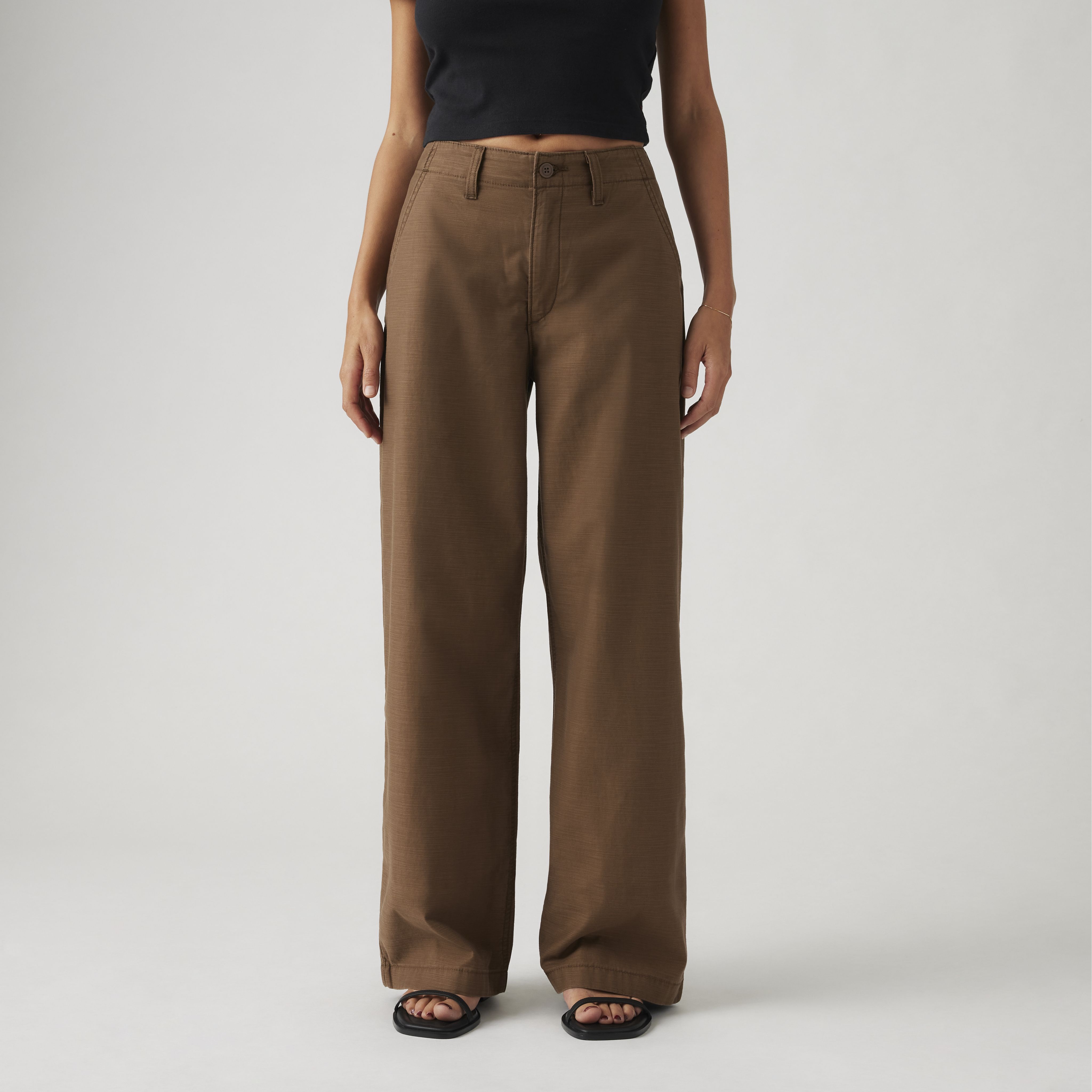 wide straight denim pants 90s 【Levi's】 90s Straight Women's Pants - Brown | Levi's® US