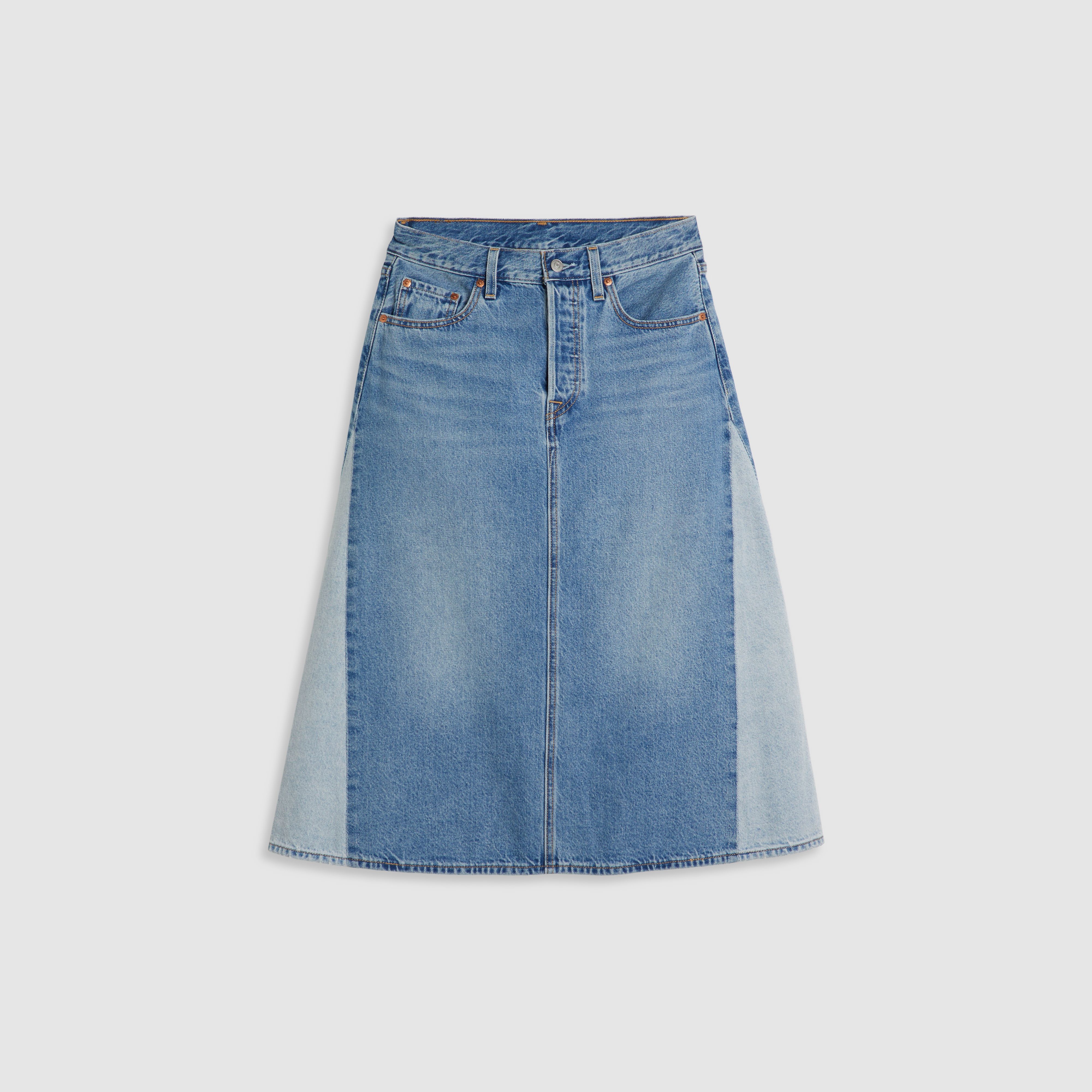High Rise A-Line Pieced Skirt 6
