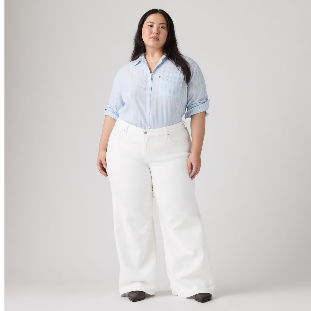 318 Seamed Wide-Leg Women's Jeans (Plus Size) 5