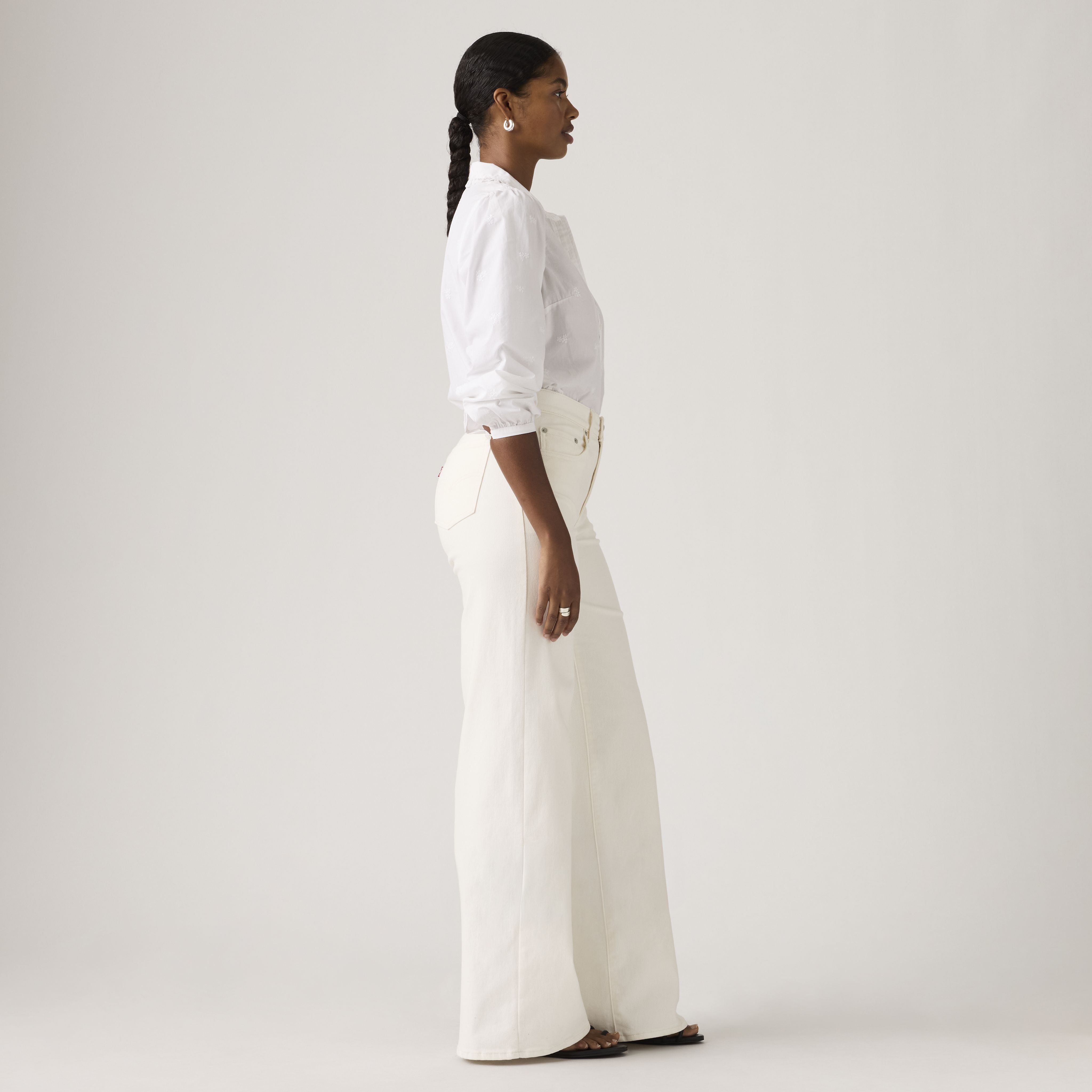 Dżinsy 728 z wysokim stanem i szeroką nogawką 4