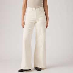 728 High-Rise Wide-Leg Women's Jeans — Egret - White 2