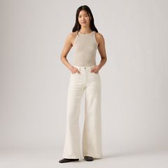 728 High-Rise Wide-Leg Women's Jeans — Egret - White 5