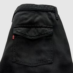 Baggy Dad Cargo TENCEL™ Women's Pants — Caviar - Black 7
