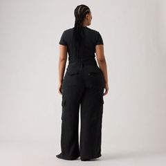 Baggy Dad Cargo TENCEL™ Women's Pants — Caviar - Black 12