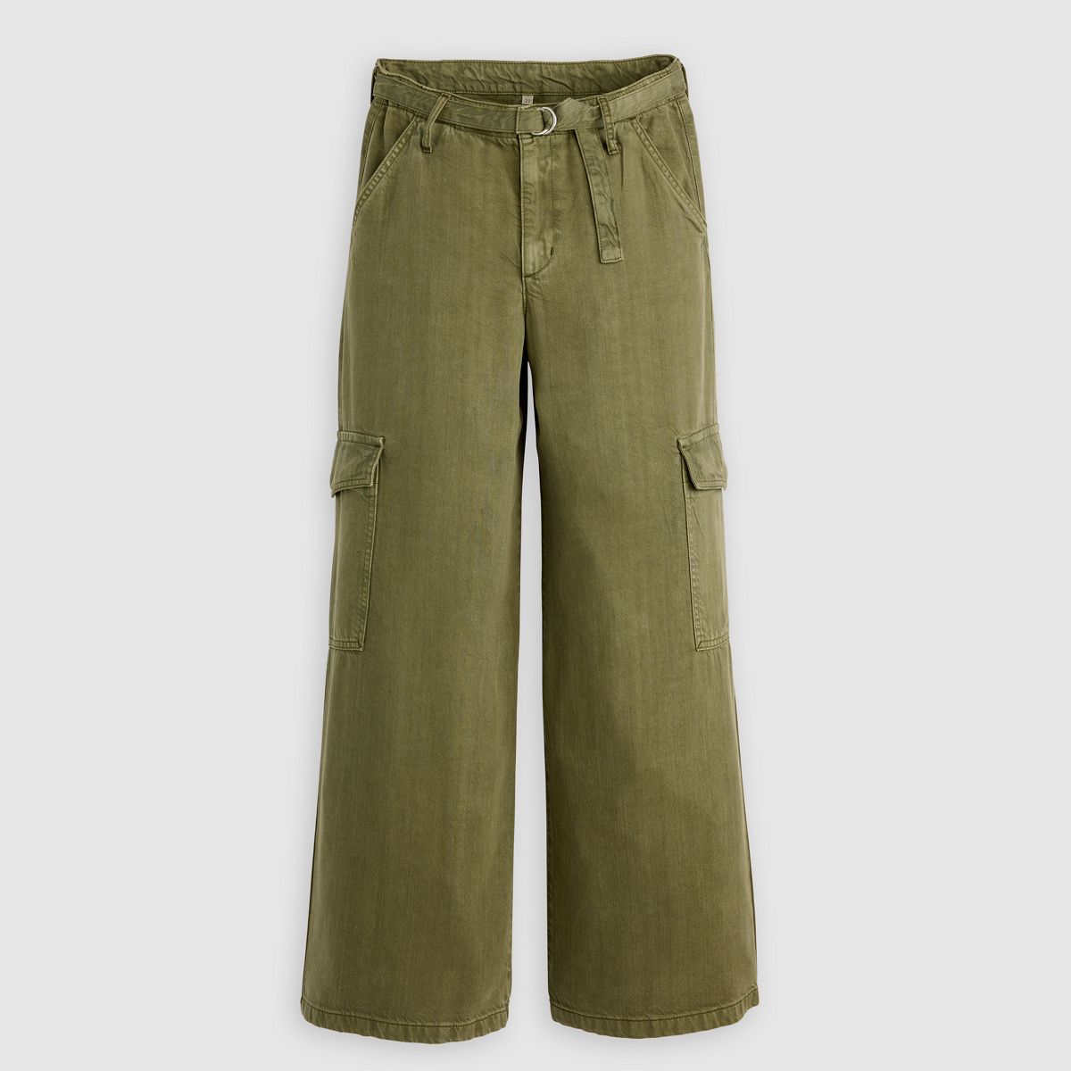 Baggy Dad Cargo TENCEL™ Women's Pants — Drapey Ivy Green Gd - Green