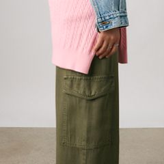 Baggy Dad Cargo TENCEL™ Women's Pants — Drapey Ivy Green Gd - Green 3