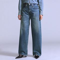 Women's Drop Barrel Jeans — Hinny Made in Japan - Medium Wash 2